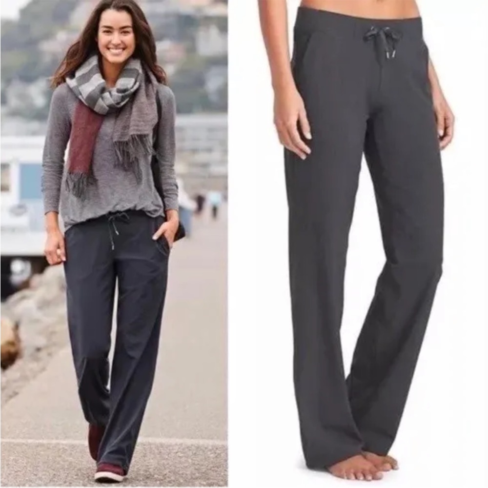 Athleta Midtown Pants Trouser/Joggers Womens Gray Ribbed Size 2